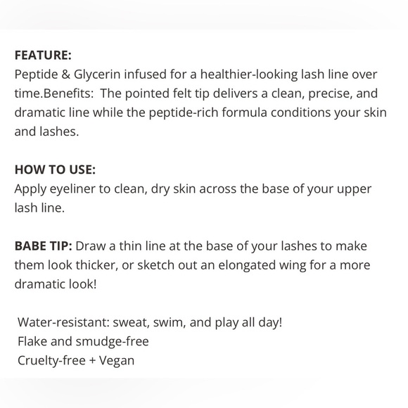 Babe Lash Enriching Liquid Eyeliner in Bold Black - Picture 7 of 9